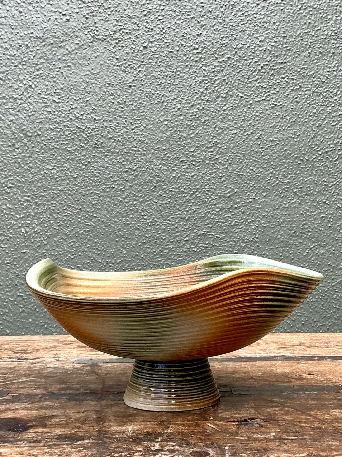 Vintage Original Blue and Green Studio Pottery Bowl — additional photo 5