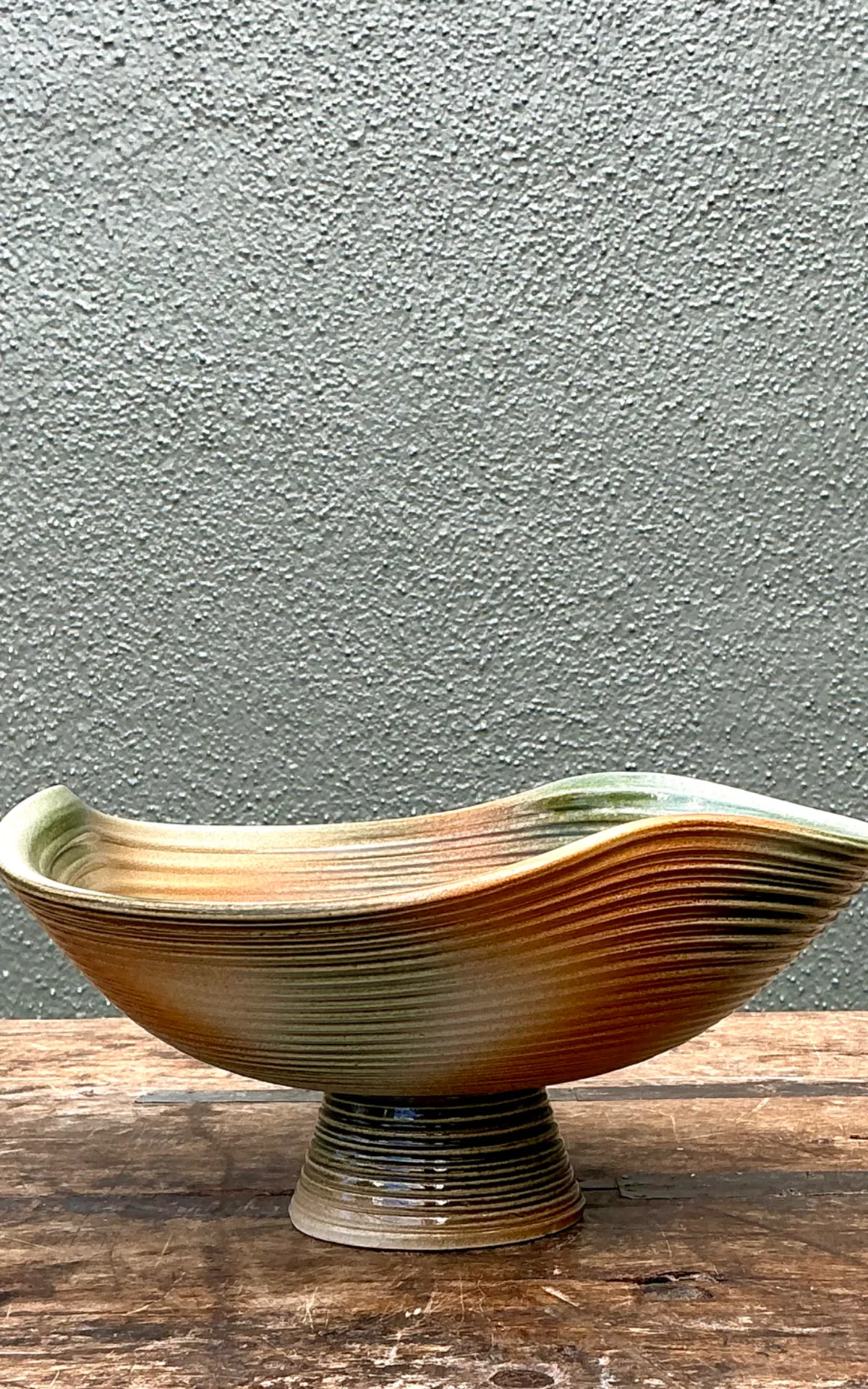 Vintage Original Blue and Green Studio Pottery Bowl — additional photo 5