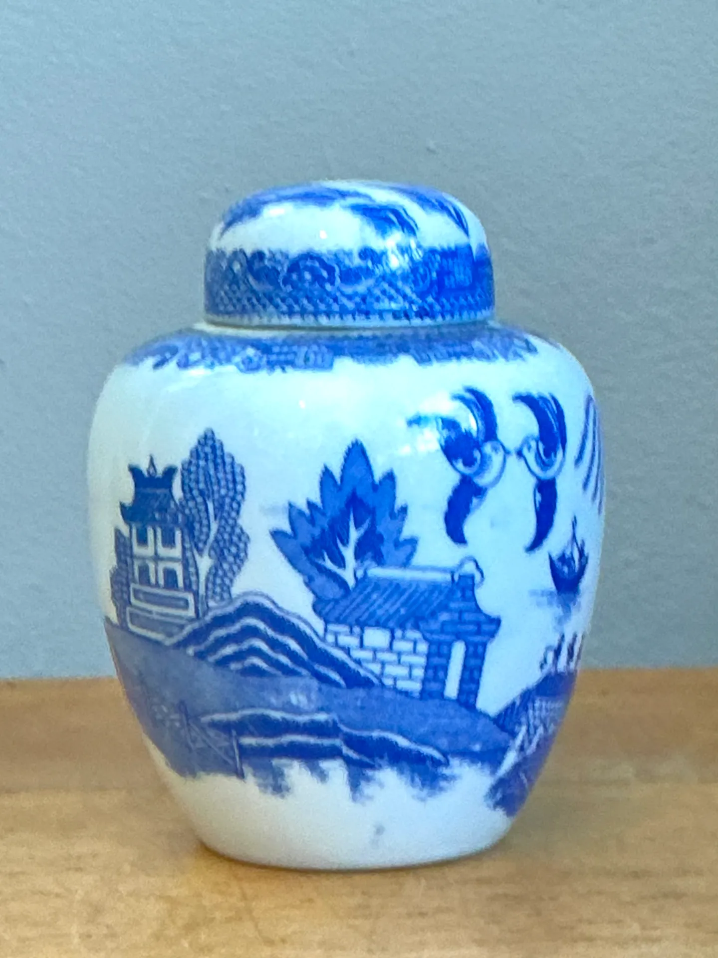 Vintage Chinese Blue and White Ceramic Jar — additional photo 2