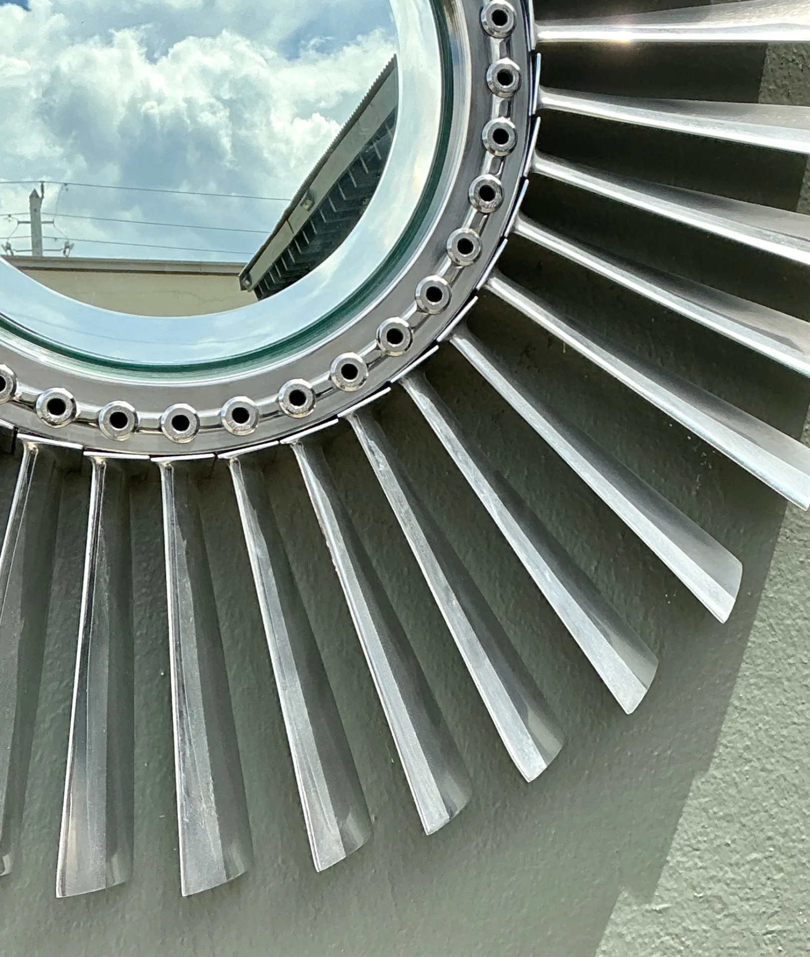 Vintage industrial Rolls Royce “Spey” Mirror — additional photo 6