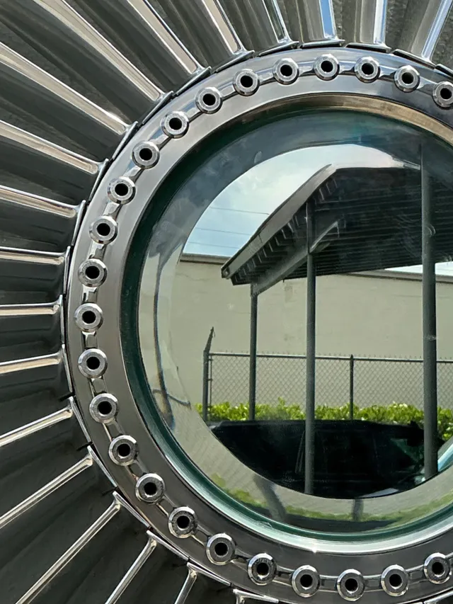 Vintage industrial Rolls Royce “Spey” Mirror — additional photo 7
