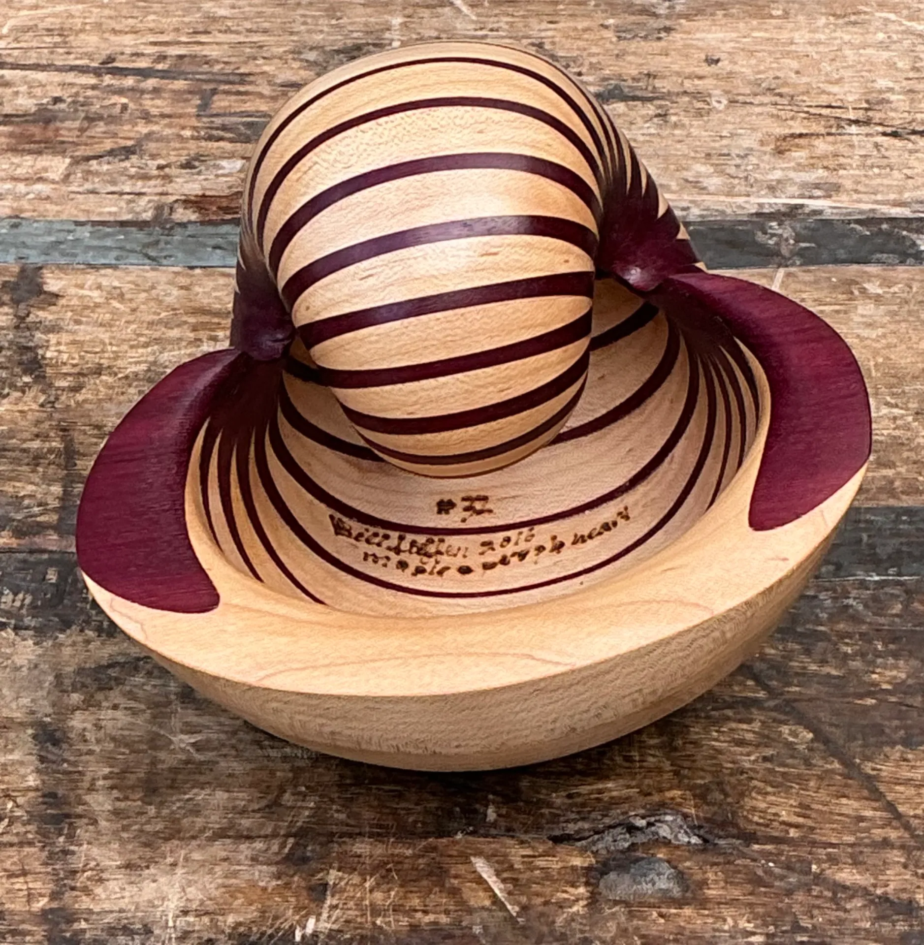Vintage Handcrafted Wood Nautilus Form — additional photo 3
