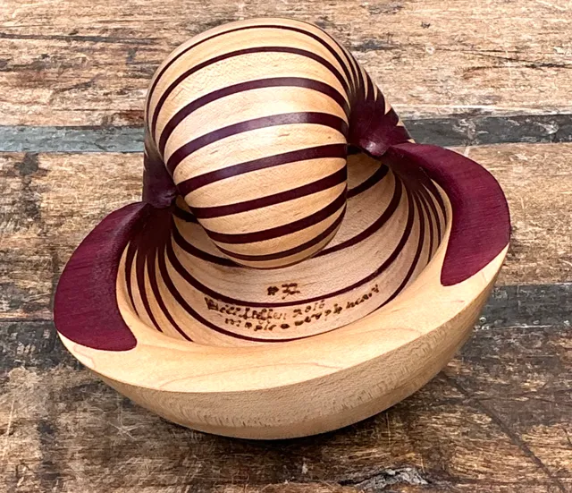Vintage Handcrafted Wood Nautilus Form — additional photo 1