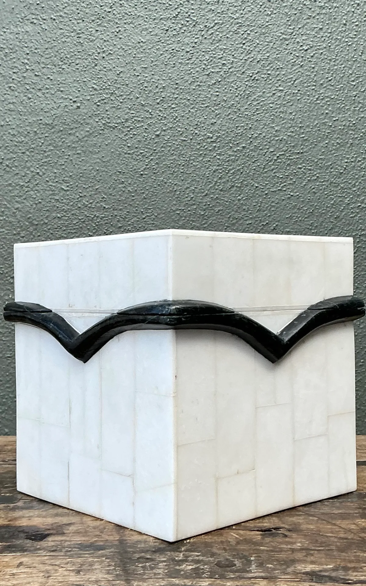 Vintage Black and White Stone Box — additional photo 2