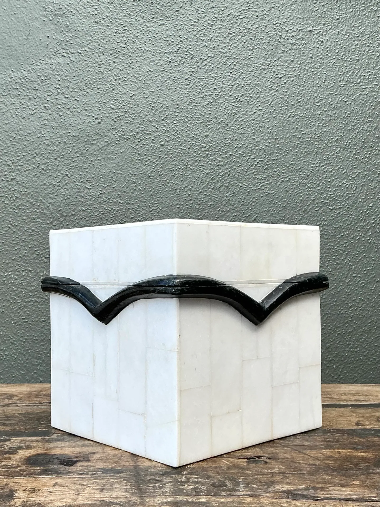 Vintage Black and White Stone Box — additional photo 7