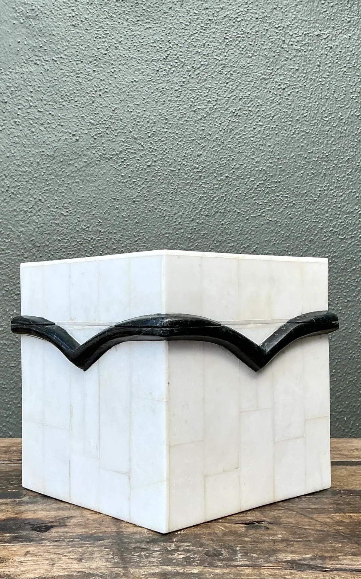 Vintage Black and White Stone Box — additional photo 7