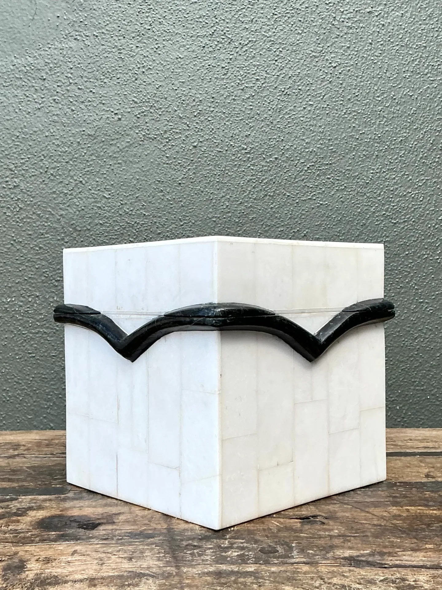 Vintage Black and White Stone Box — additional photo 5