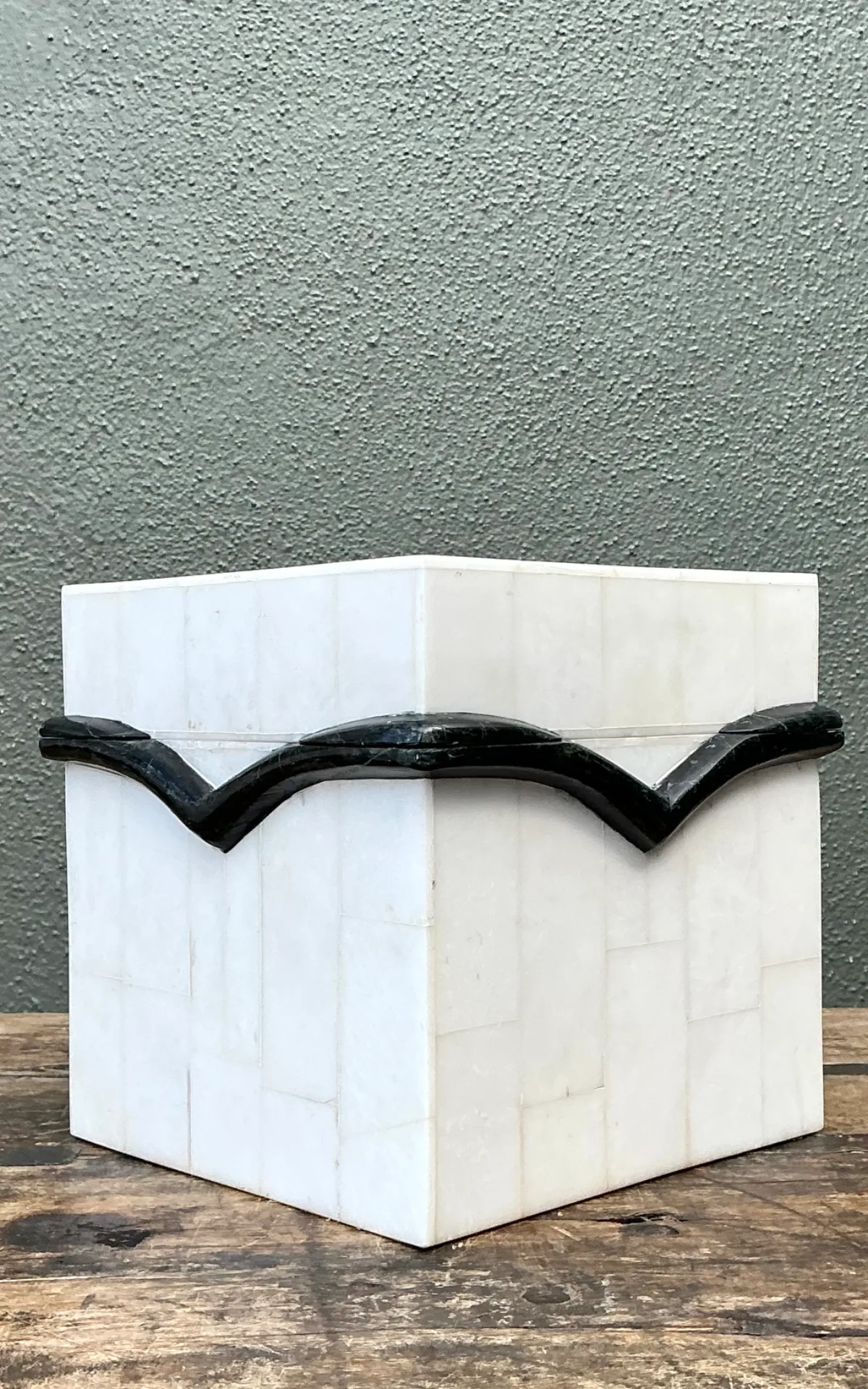 Vintage Black and White Stone Box — additional photo 5