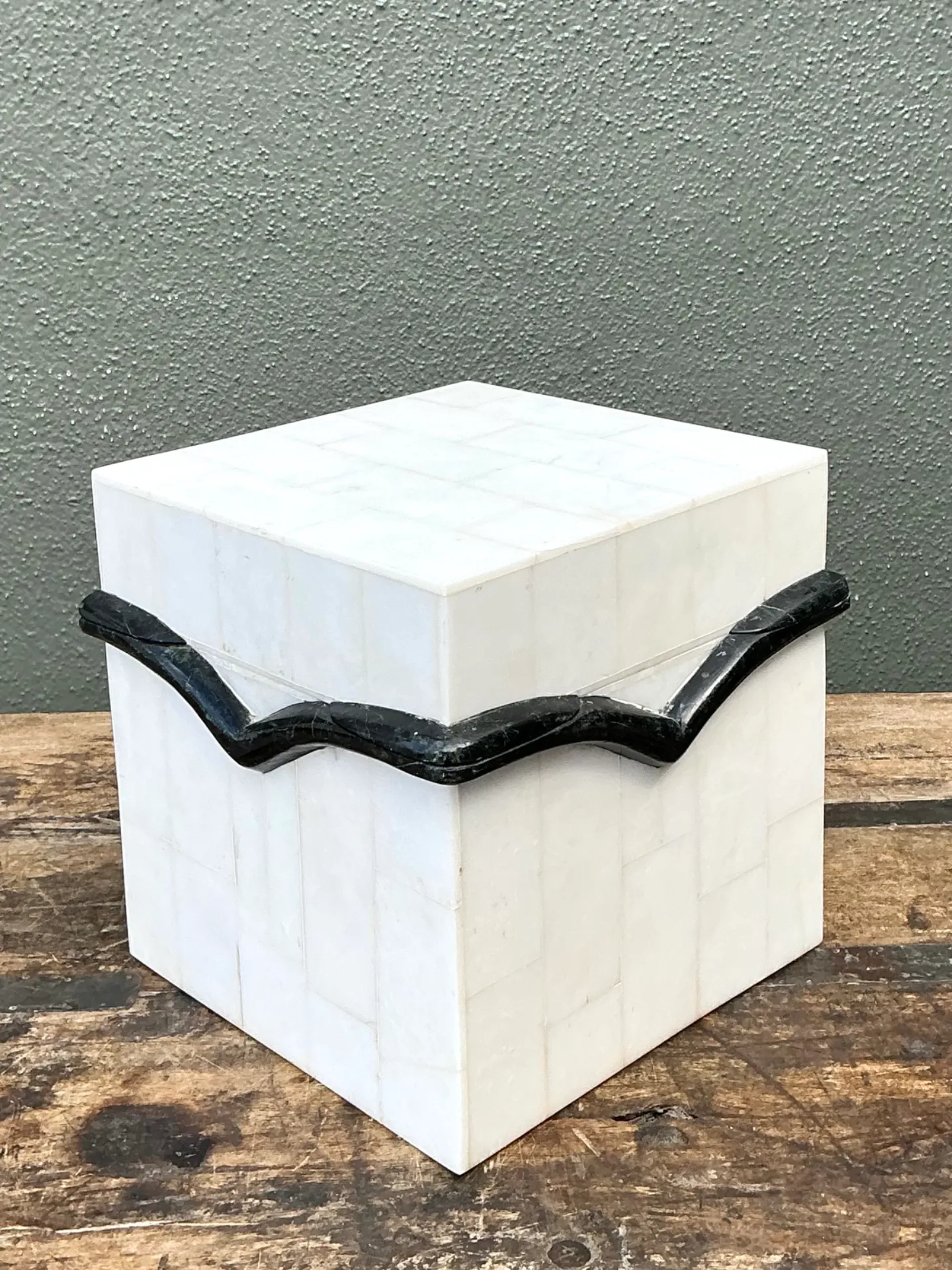 Vintage Black and White Stone Box — additional photo 3
