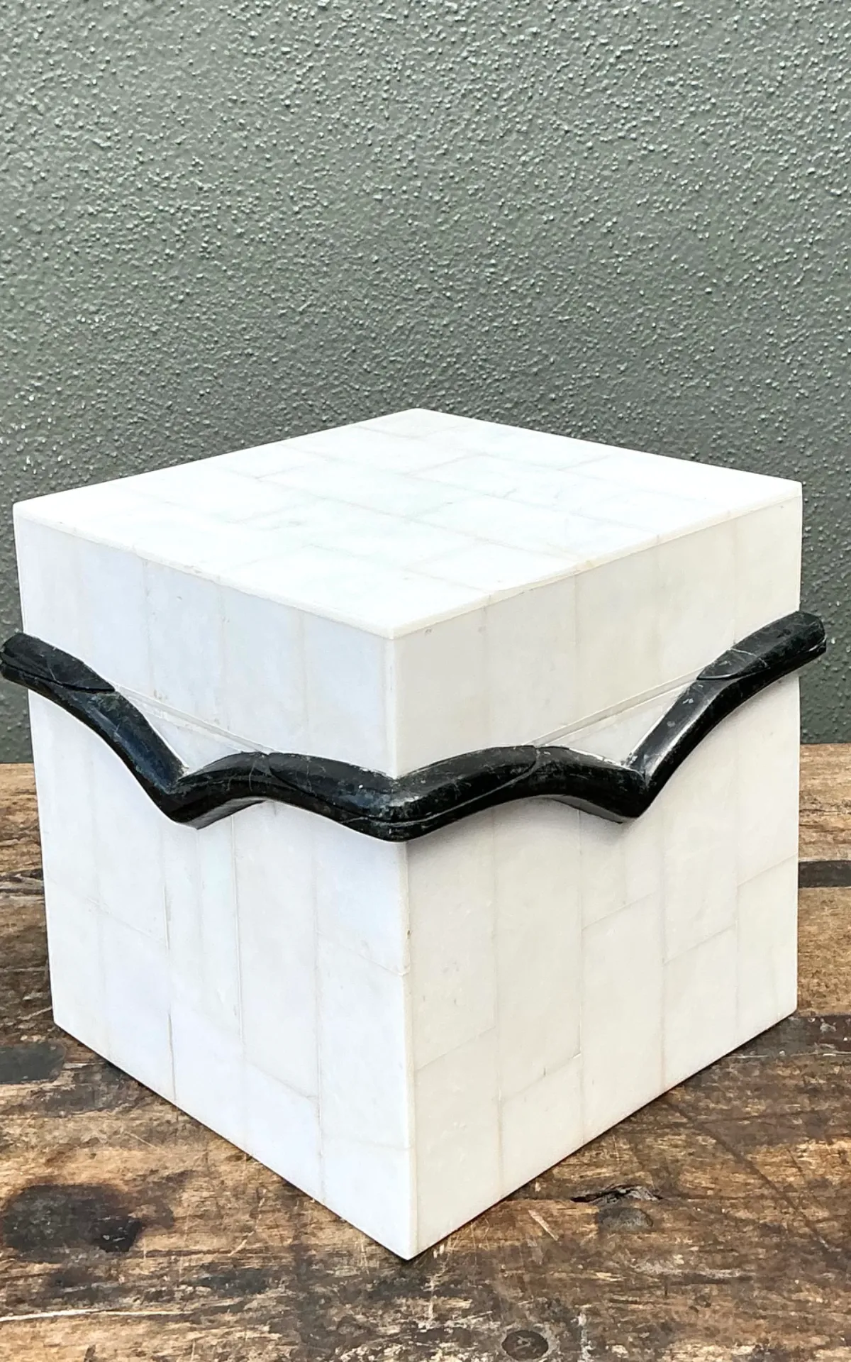 Vintage Black and White Stone Box — additional photo 3