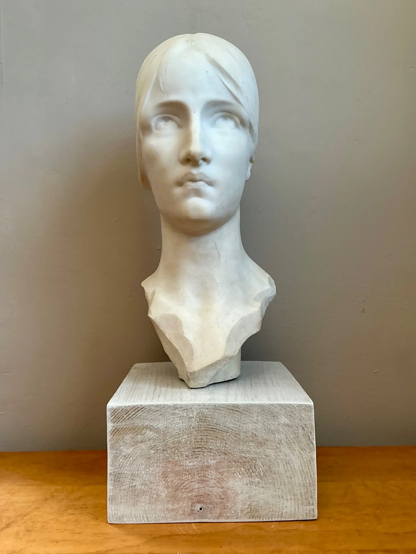 Vintage Carved Marble Head Sculpture — additional photo 2