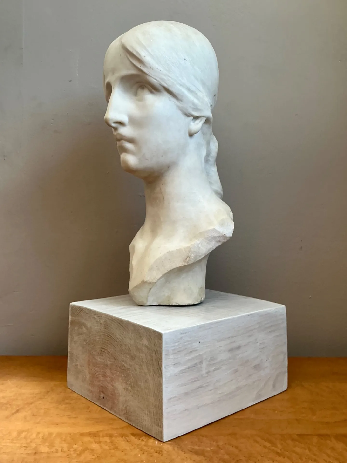 Vintage Carved Marble Head Sculpture — additional photo 8