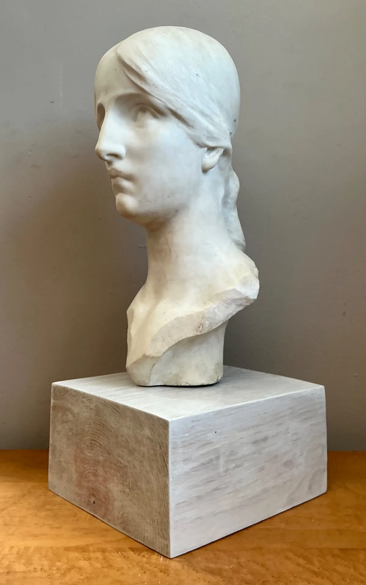 Vintage Carved Marble Head Sculpture — additional photo 8