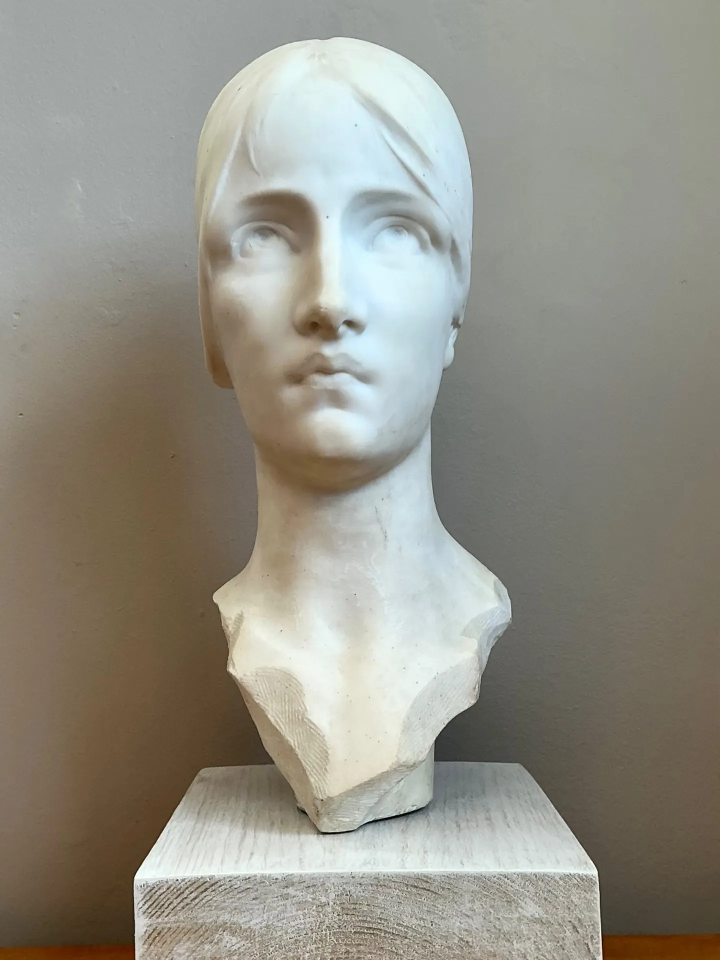 Vintage Carved Marble Head Sculpture — additional photo 7