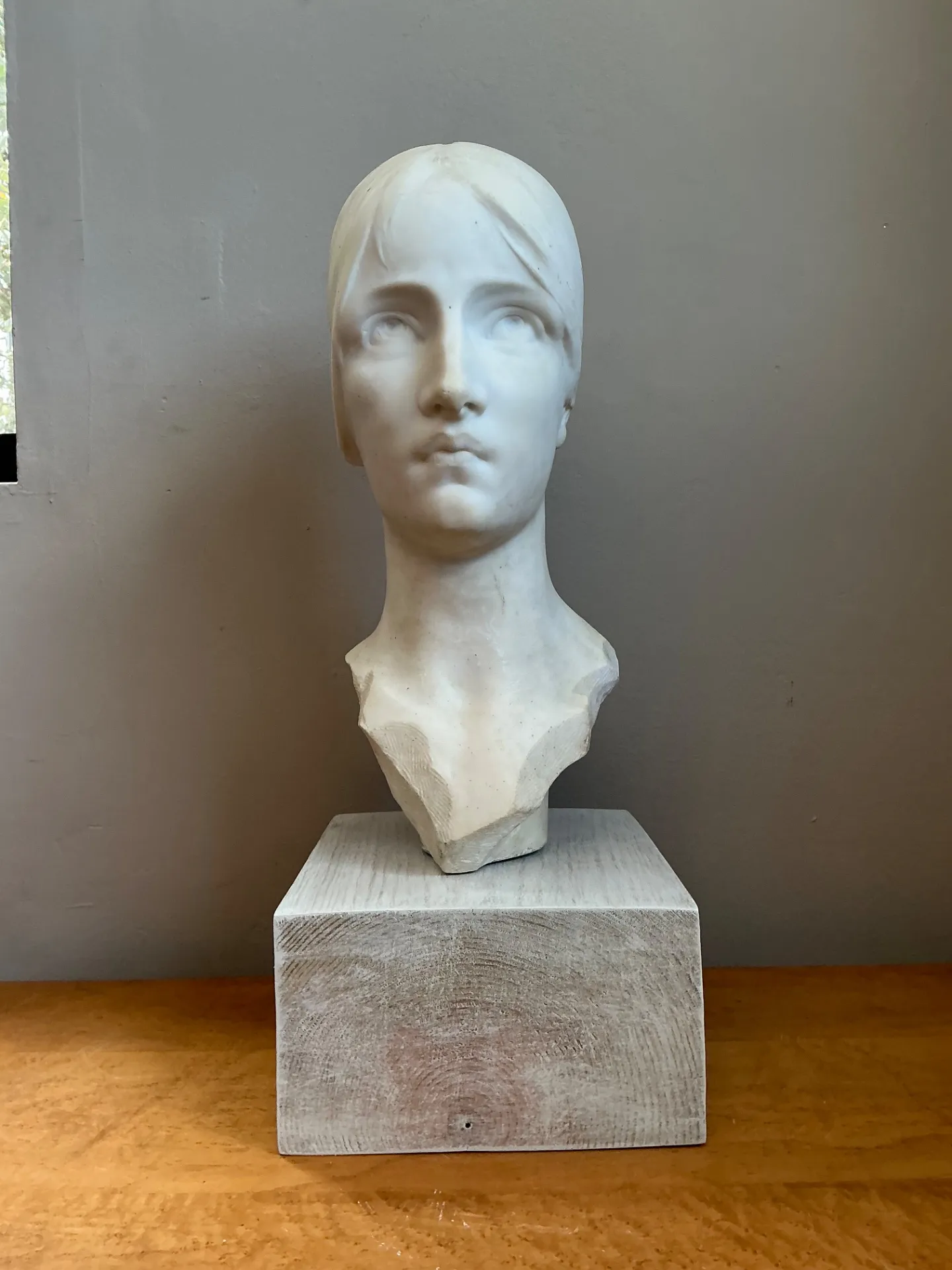 Vintage Carved Marble Head Sculpture — additional photo 3
