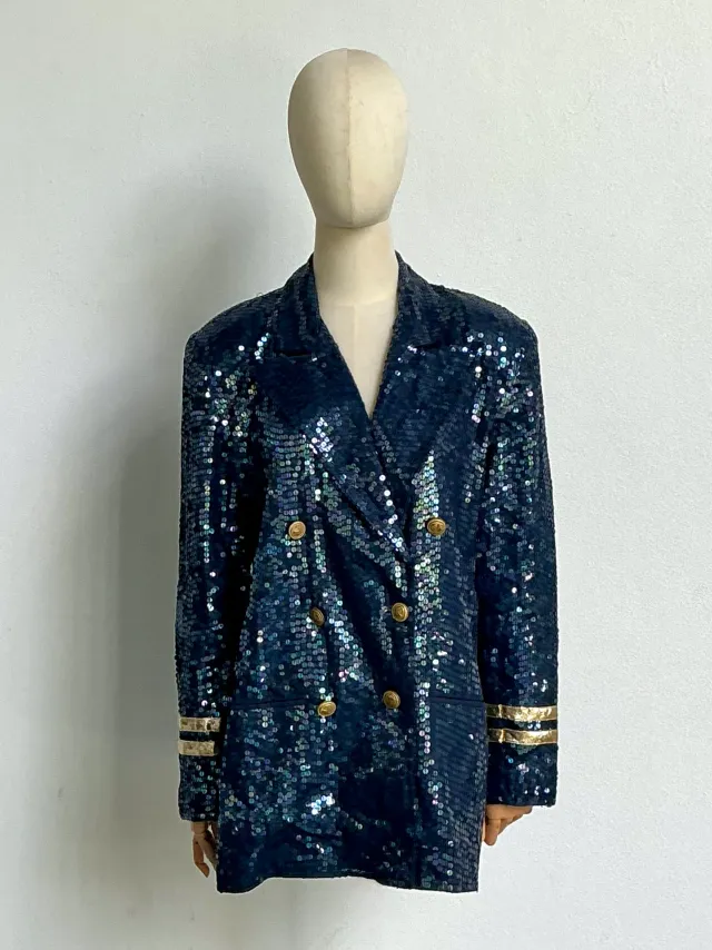 Vintage Nautical Sequin Blazer — additional photo 1