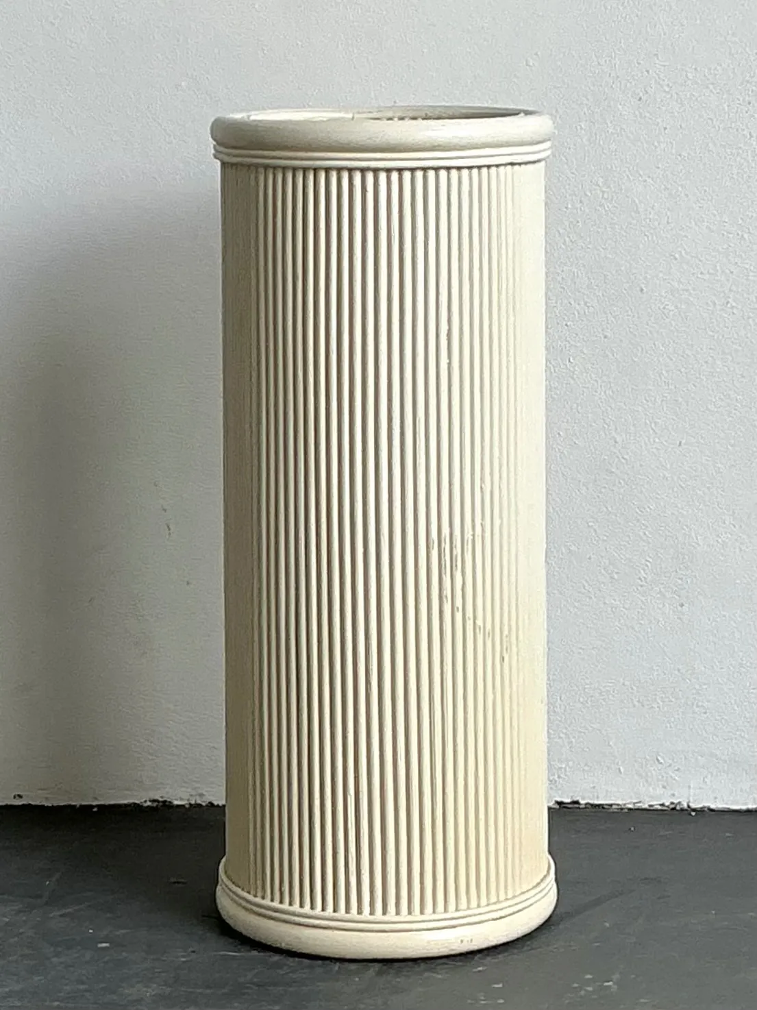 Vintage Painted Rattan Pedestal — additional photo 4