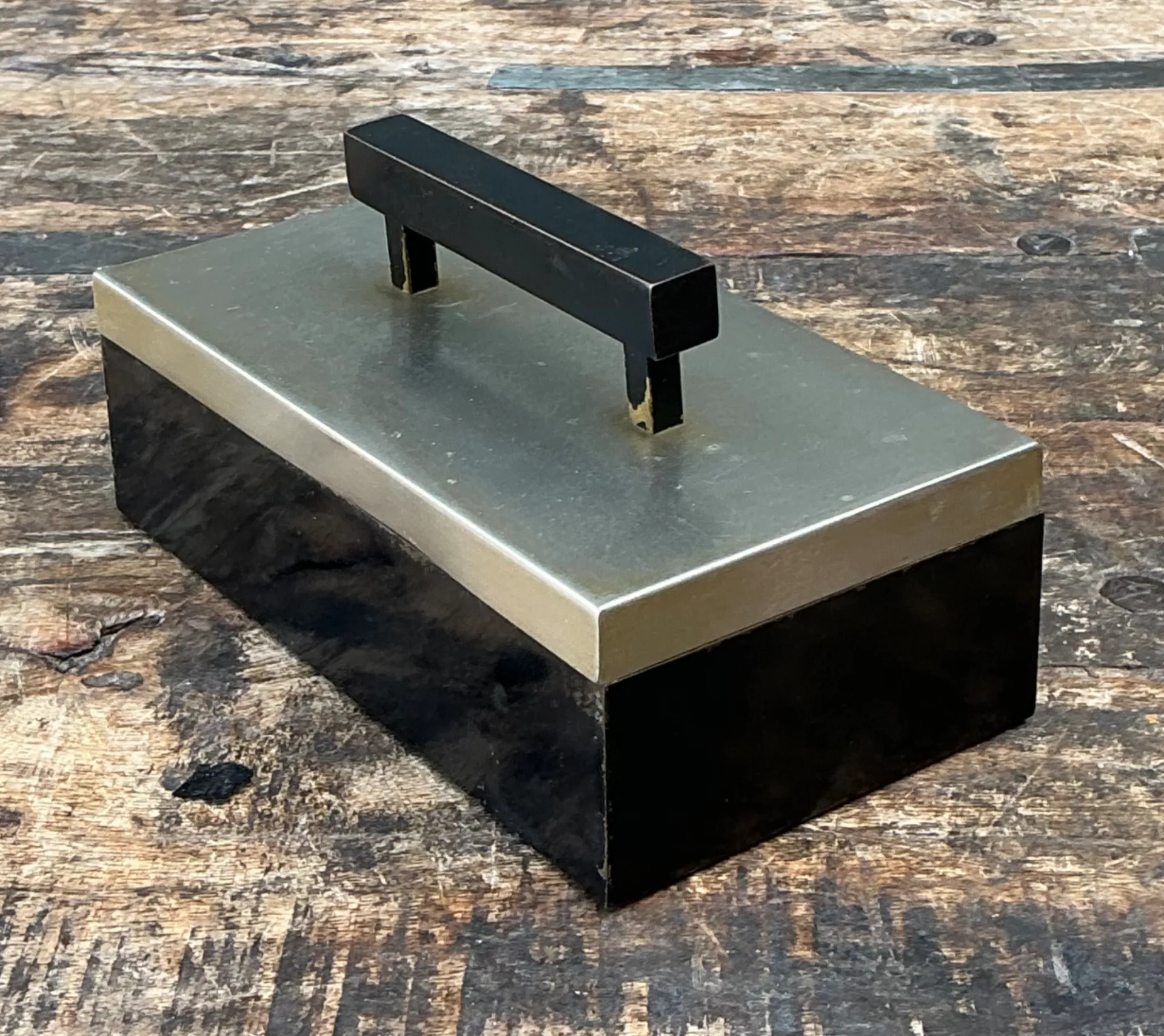 Vintage Metal and Wood Lidded Box — additional photo 3