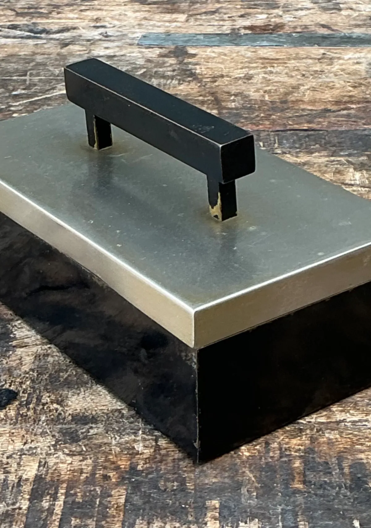 Vintage Metal and Wood Lidded Box — additional photo 3