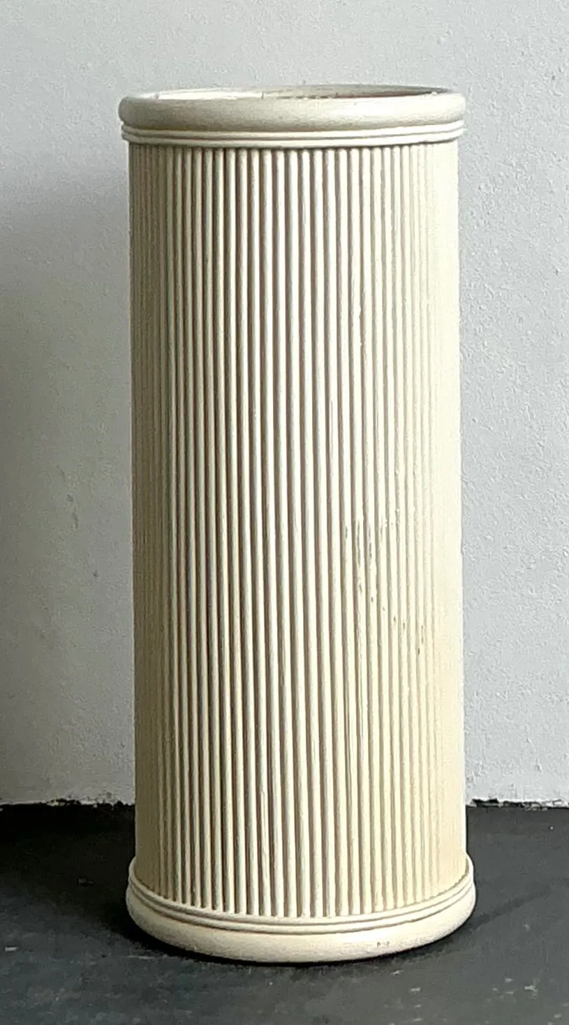 Vintage Painted Rattan Pedestal — additional photo 5