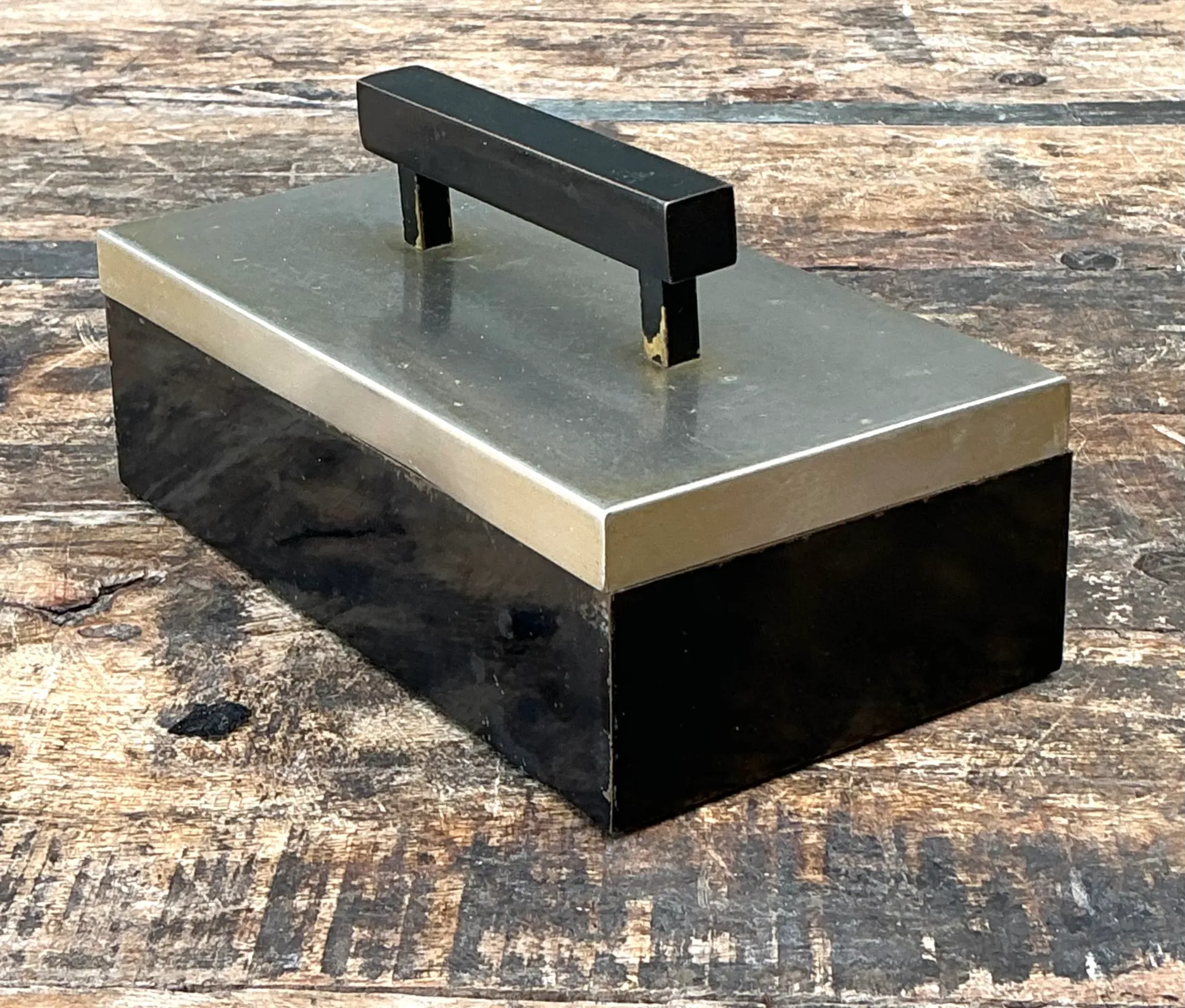 Vintage Metal and Wood Lidded Box — additional photo 4