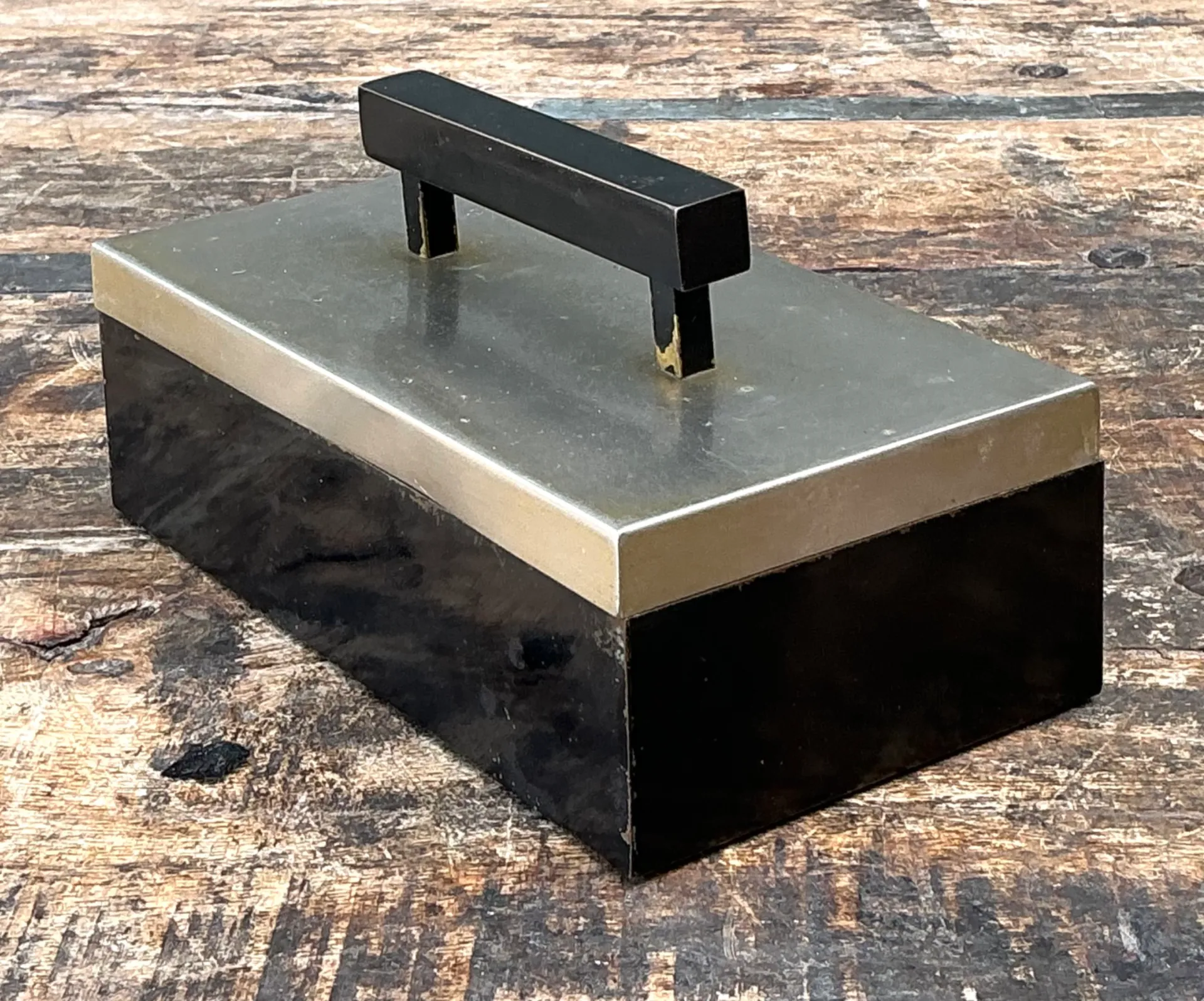 Vintage Metal and Wood Lidded Box — additional photo 8