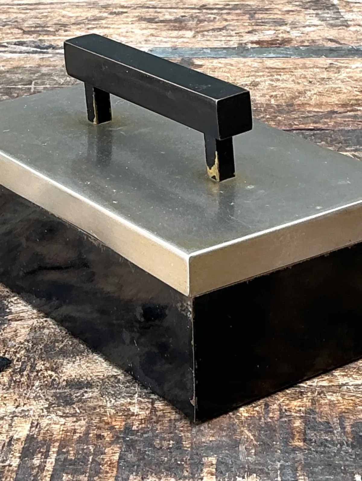 Vintage Metal and Wood Lidded Box — additional photo 8