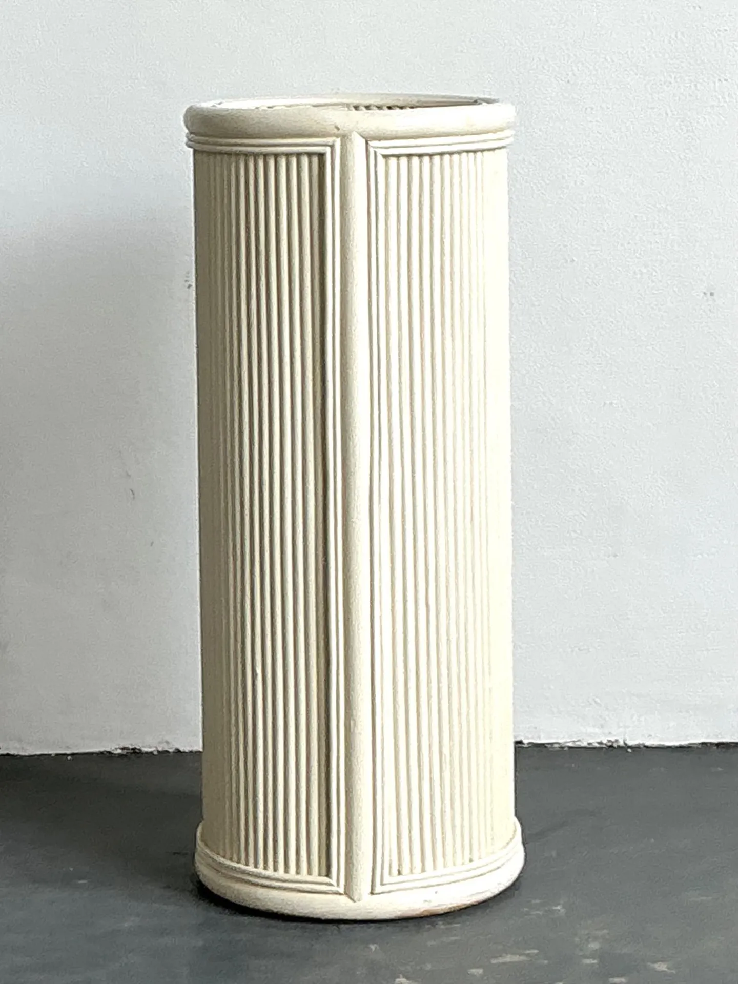 Vintage Painted Rattan Pedestal — additional photo 6