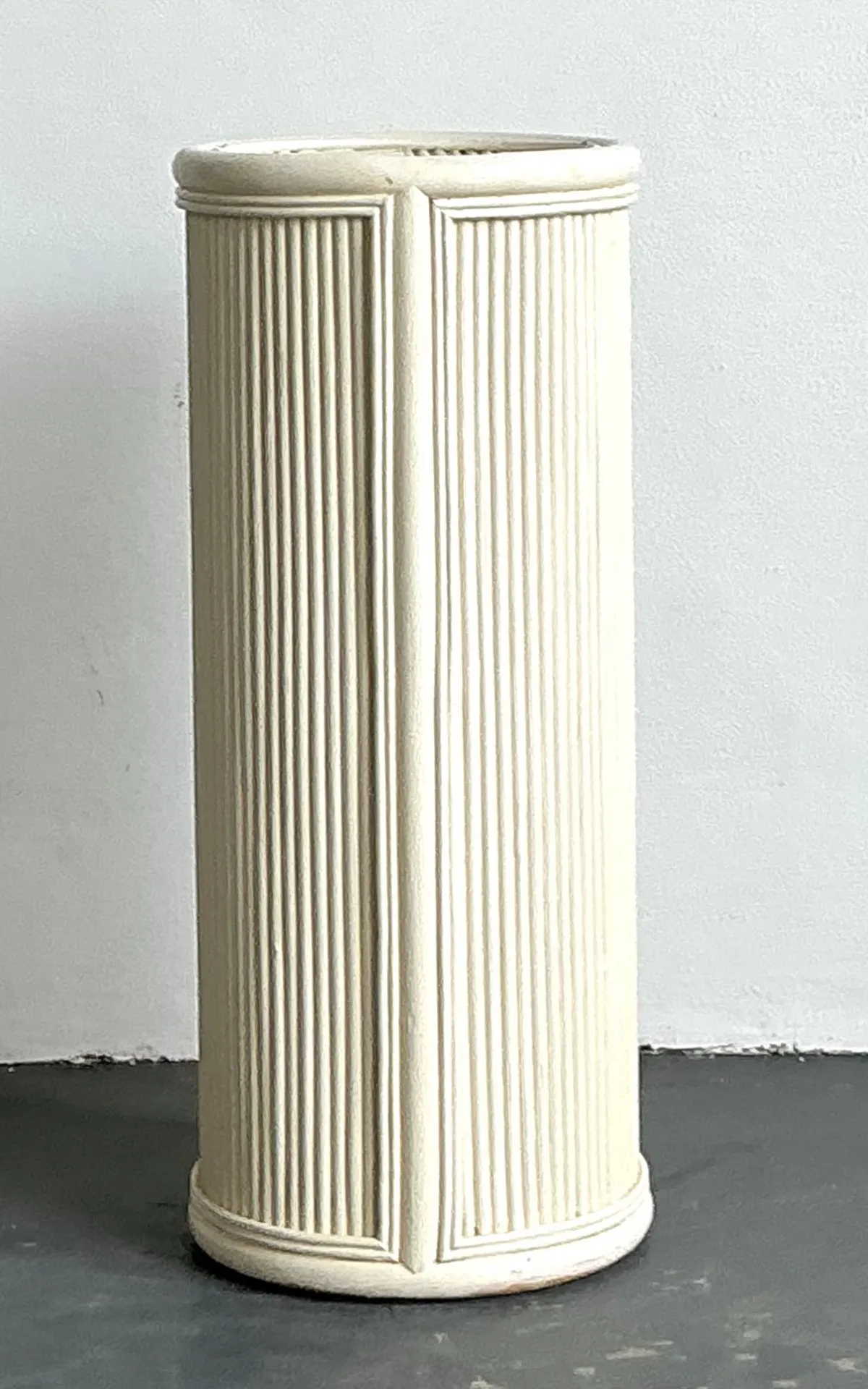 Vintage Painted Rattan Pedestal — additional photo 6