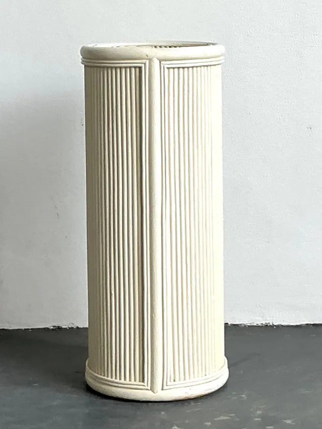 Vintage Painted Rattan Pedestal — additional photo 6