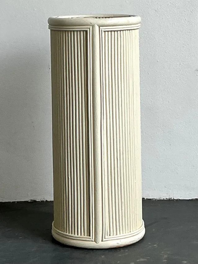 Vintage Painted Rattan Pedestal — additional photo 3
