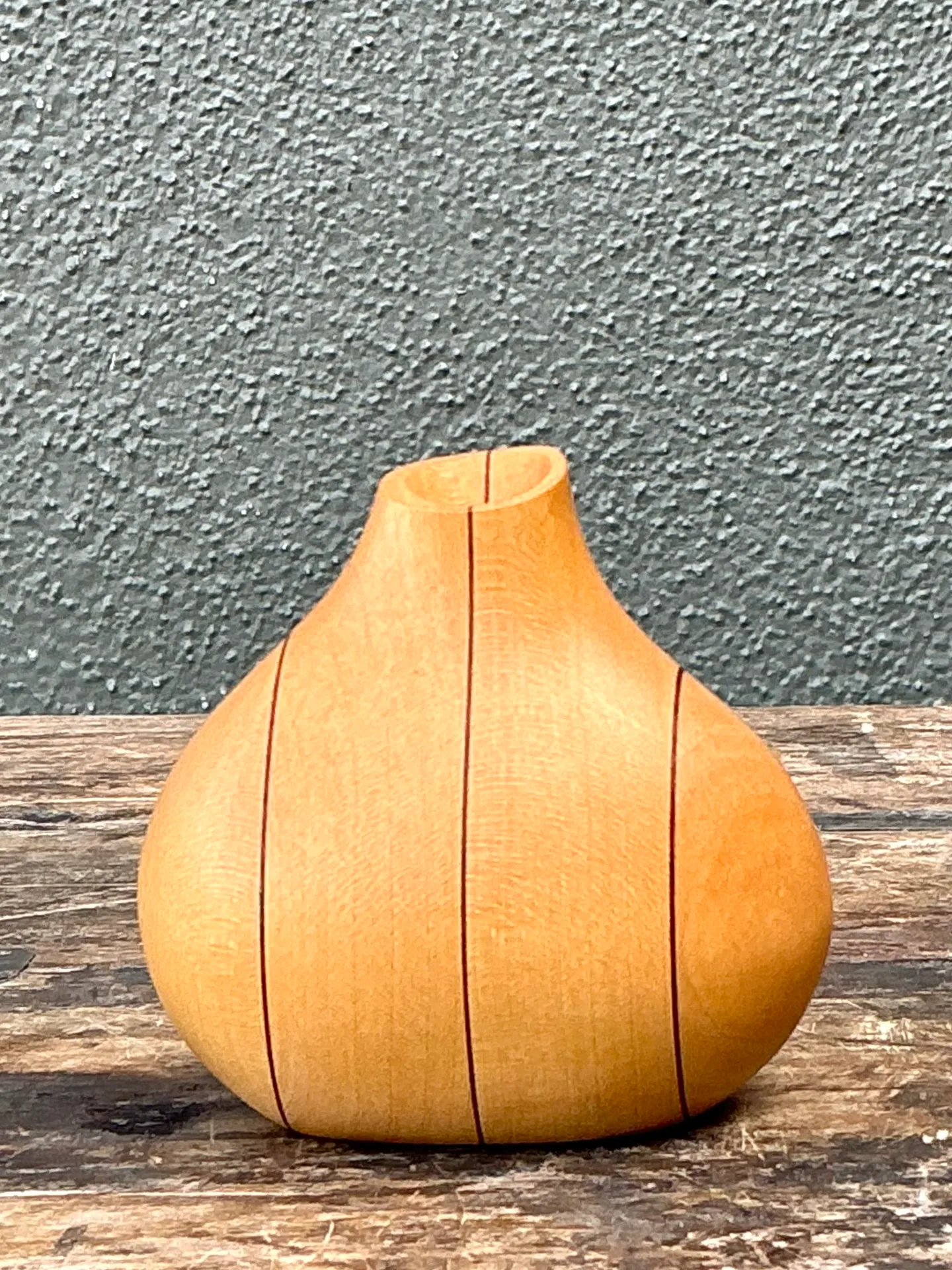 Vintage Sculptural Wood Bud Vase — additional photo 4