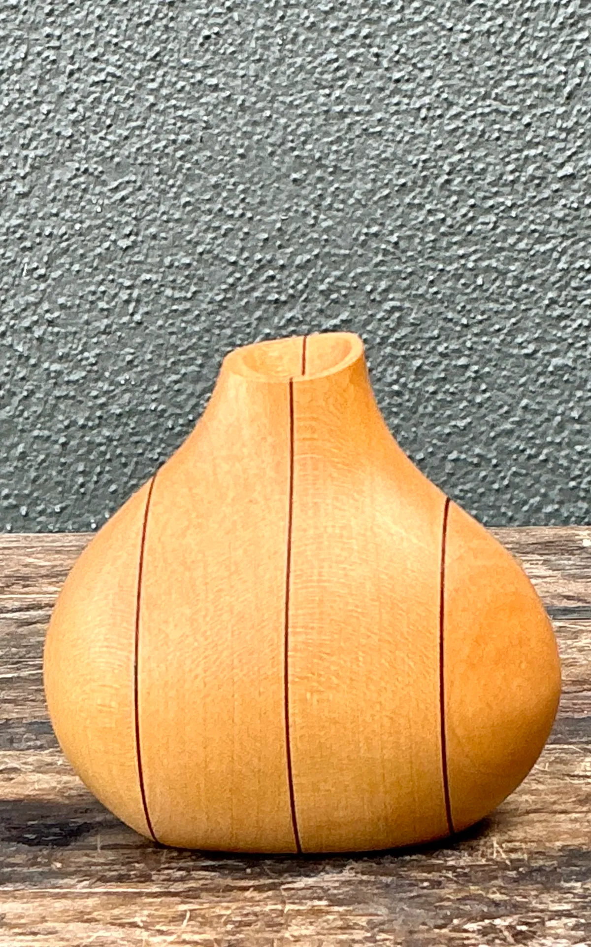 Vintage Sculptural Wood Bud Vase — additional photo 4