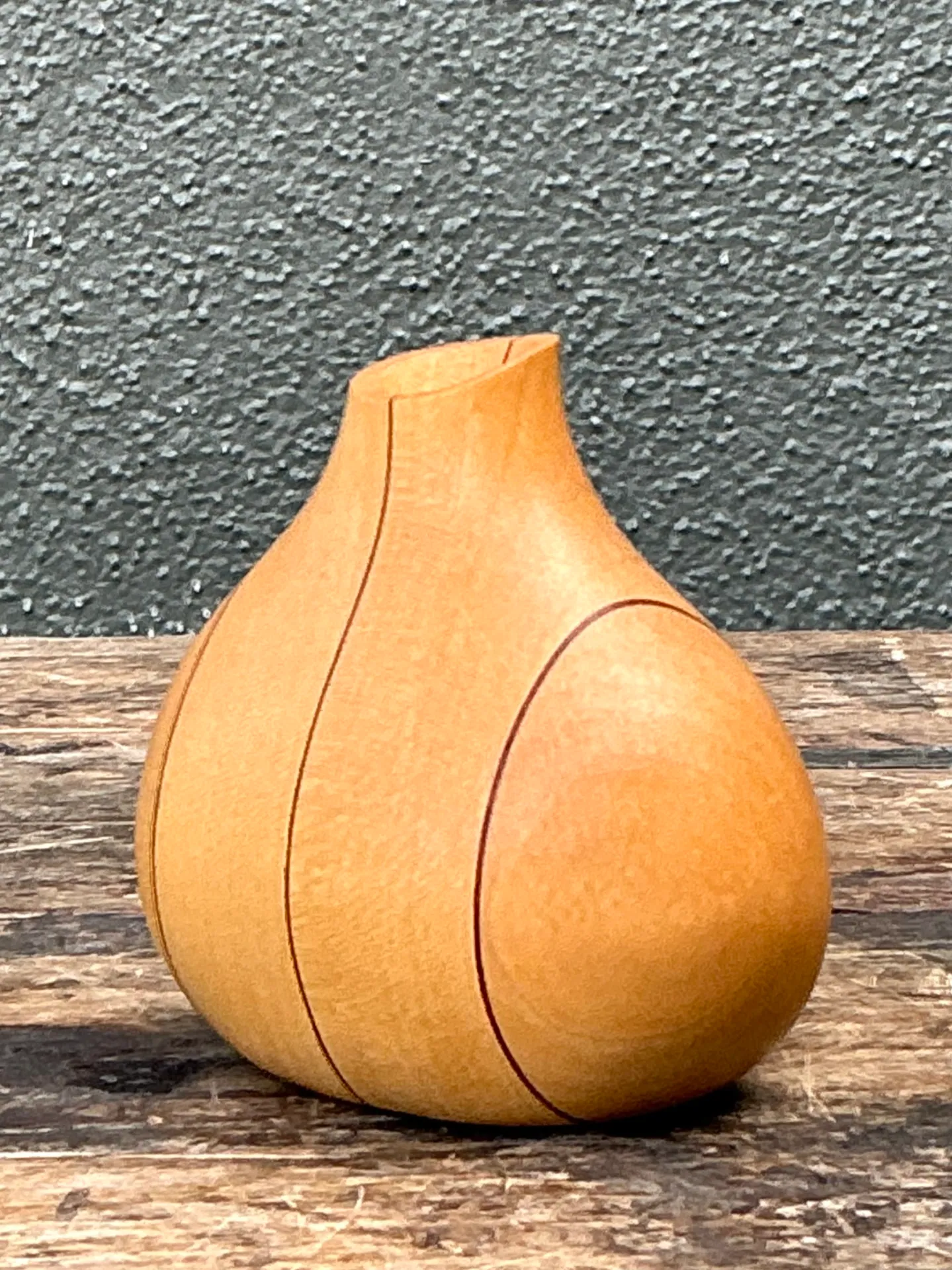 Vintage Sculptural Wood Bud Vase — additional photo 8
