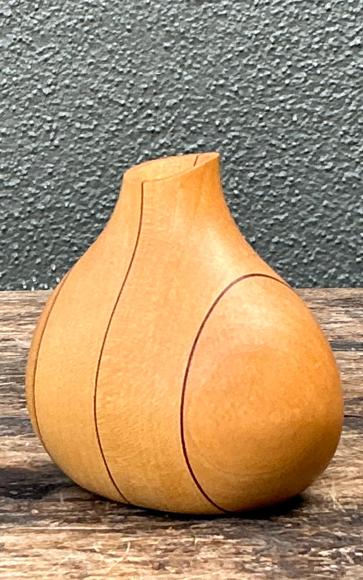 Vintage Sculptural Wood Bud Vase — additional photo 8