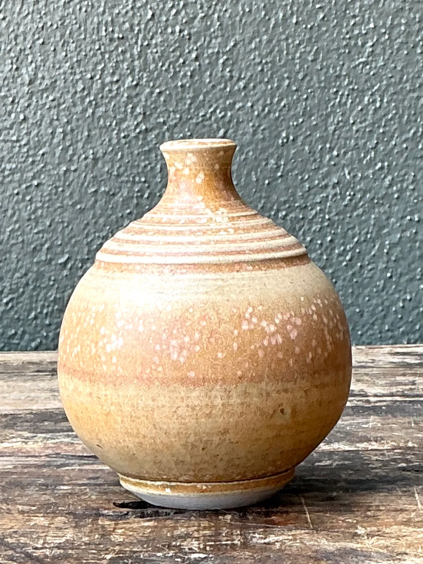 Vintage Studio Pottery Vase - Cream, 3.25W x 4H — additional photo 6