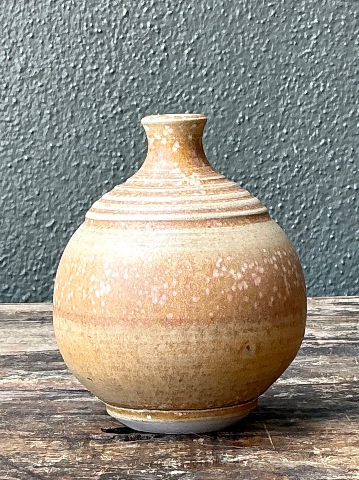 Vintage Studio Pottery Vase - Cream, 3.25W x 4H — additional photo 7