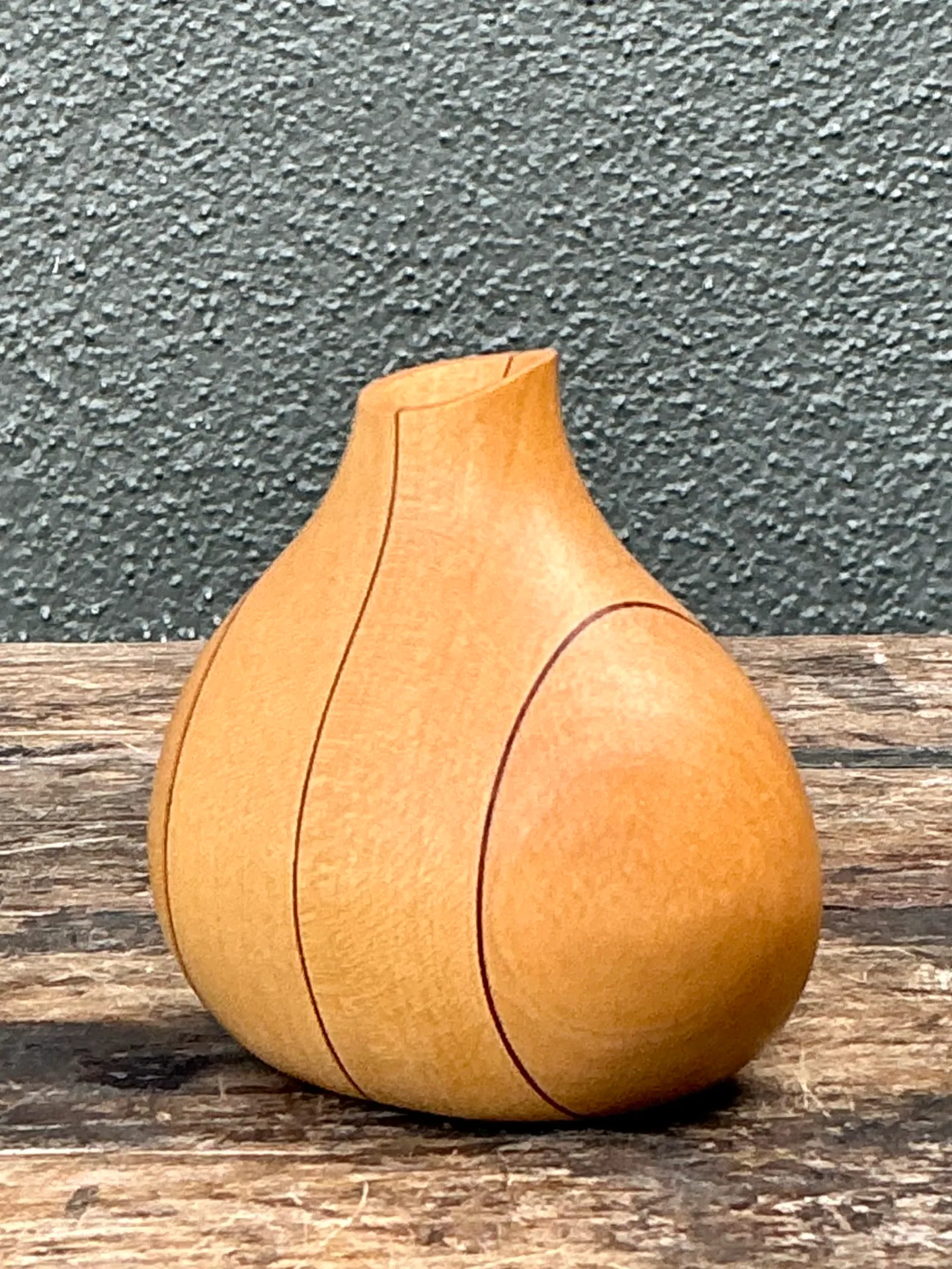 Vintage Sculptural Wood Bud Vase — additional photo 5