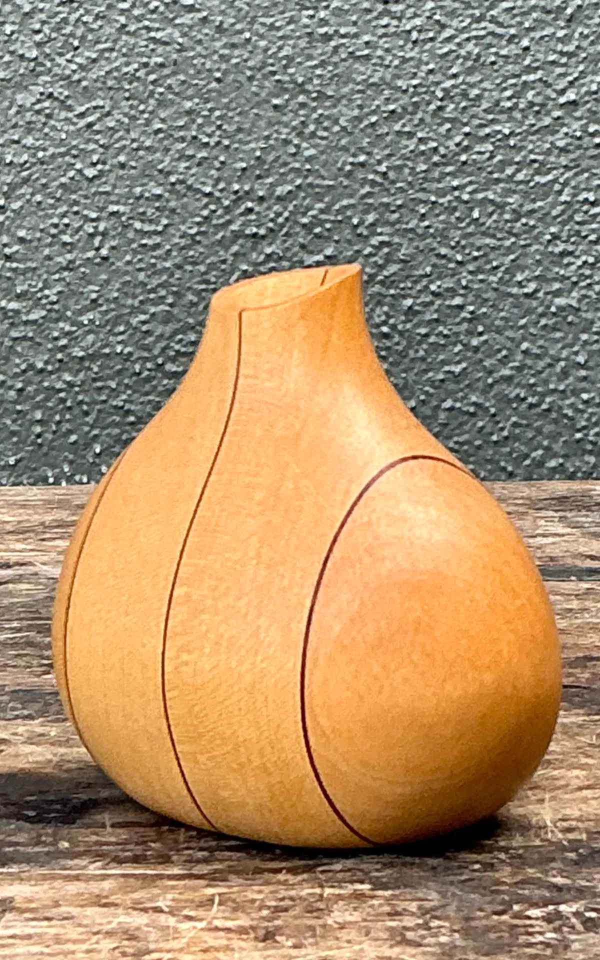 Vintage Sculptural Wood Bud Vase — additional photo 5