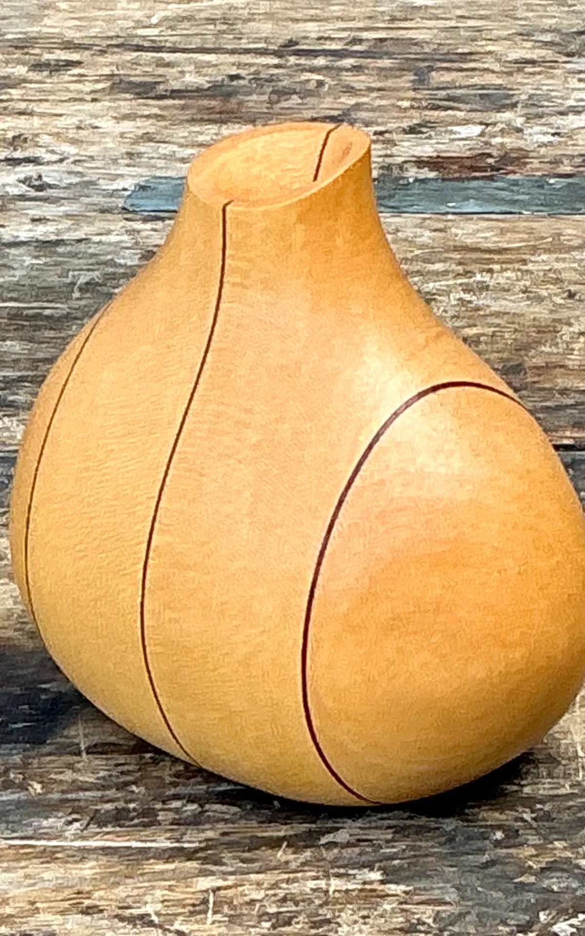 Vintage Sculptural Wood Bud Vase