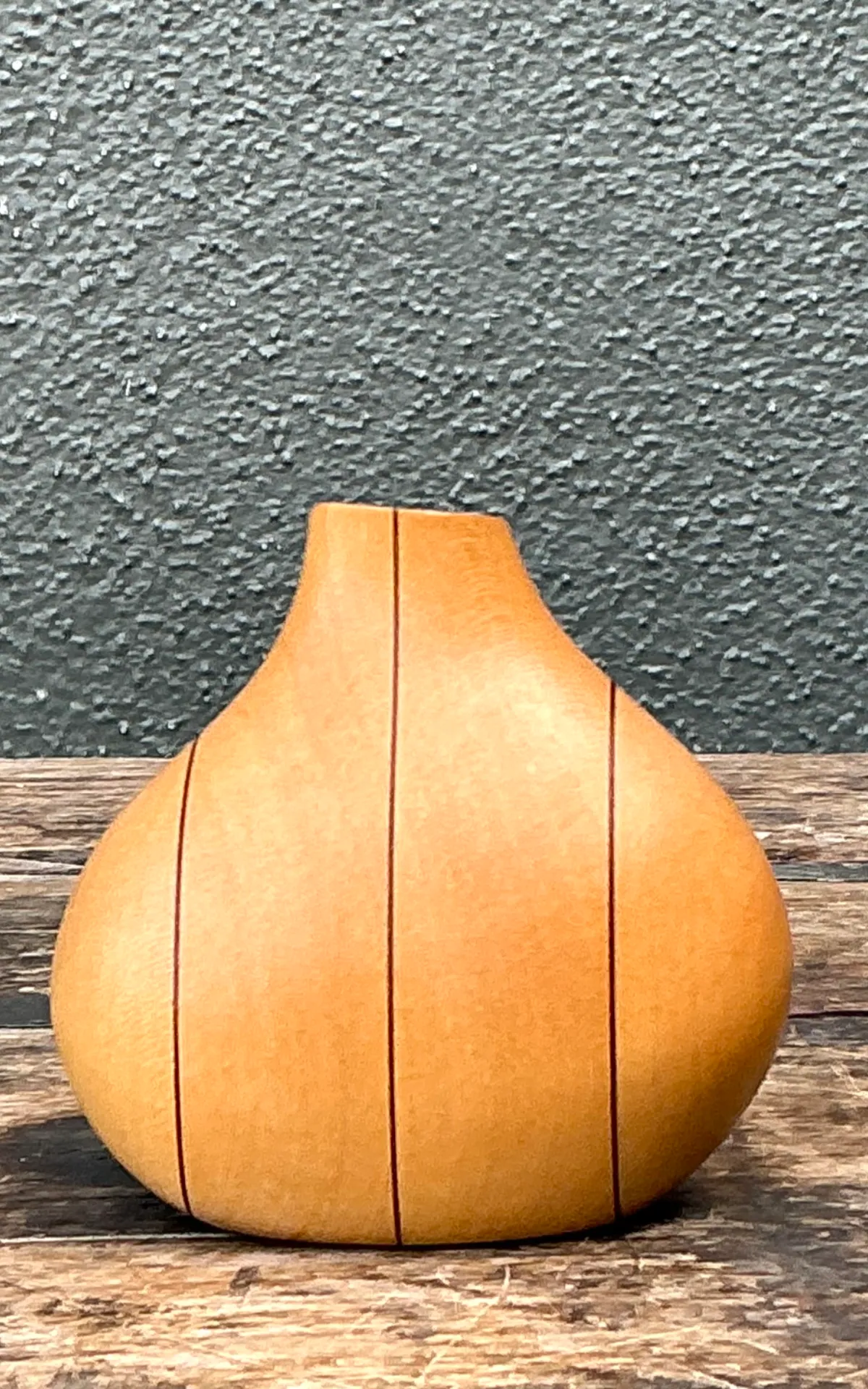 Vintage Sculptural Wood Bud Vase — additional photo 7
