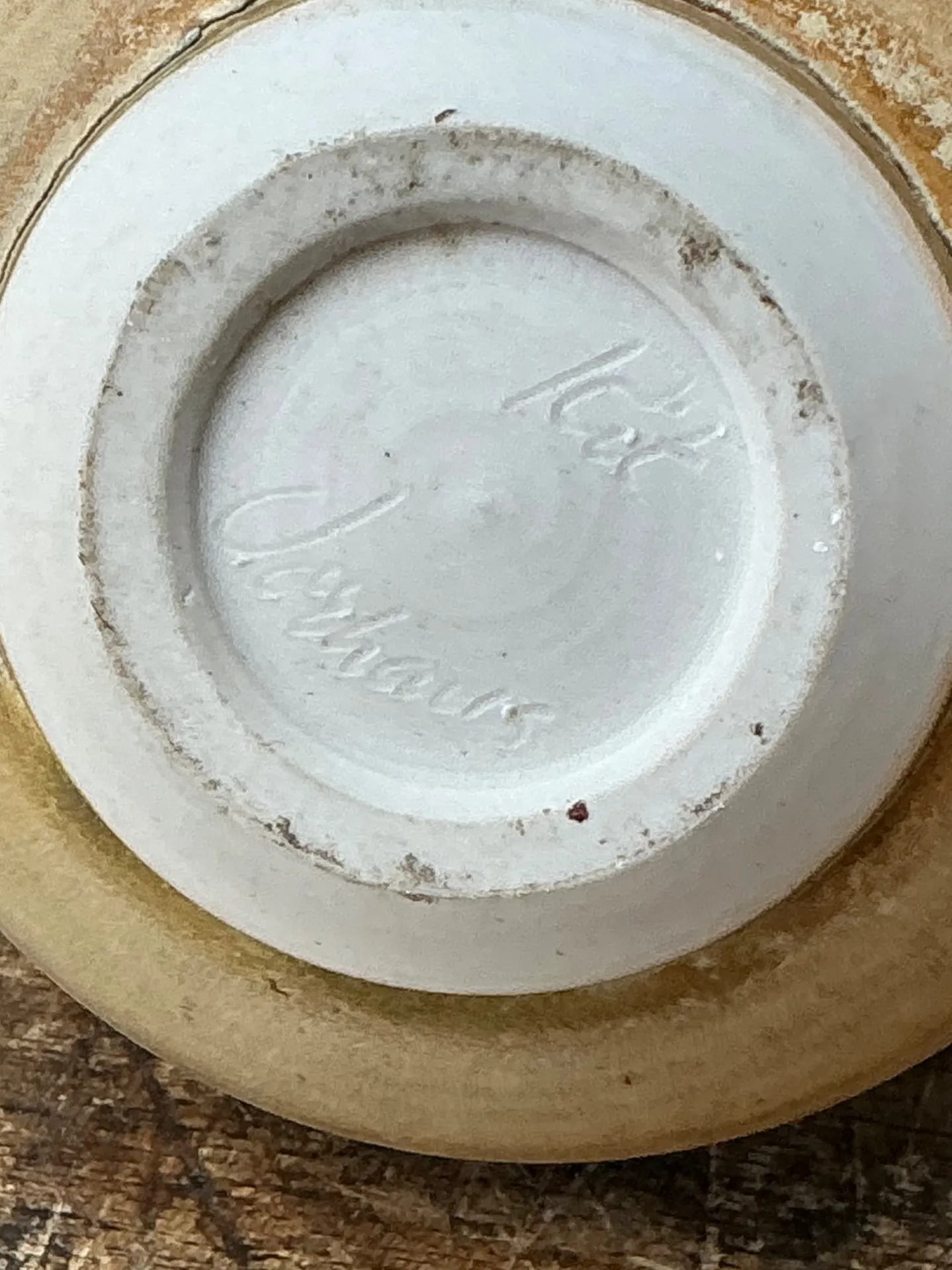 Vintage Studio Pottery Vase - Cream, 3.25W x 4H — additional photo 2