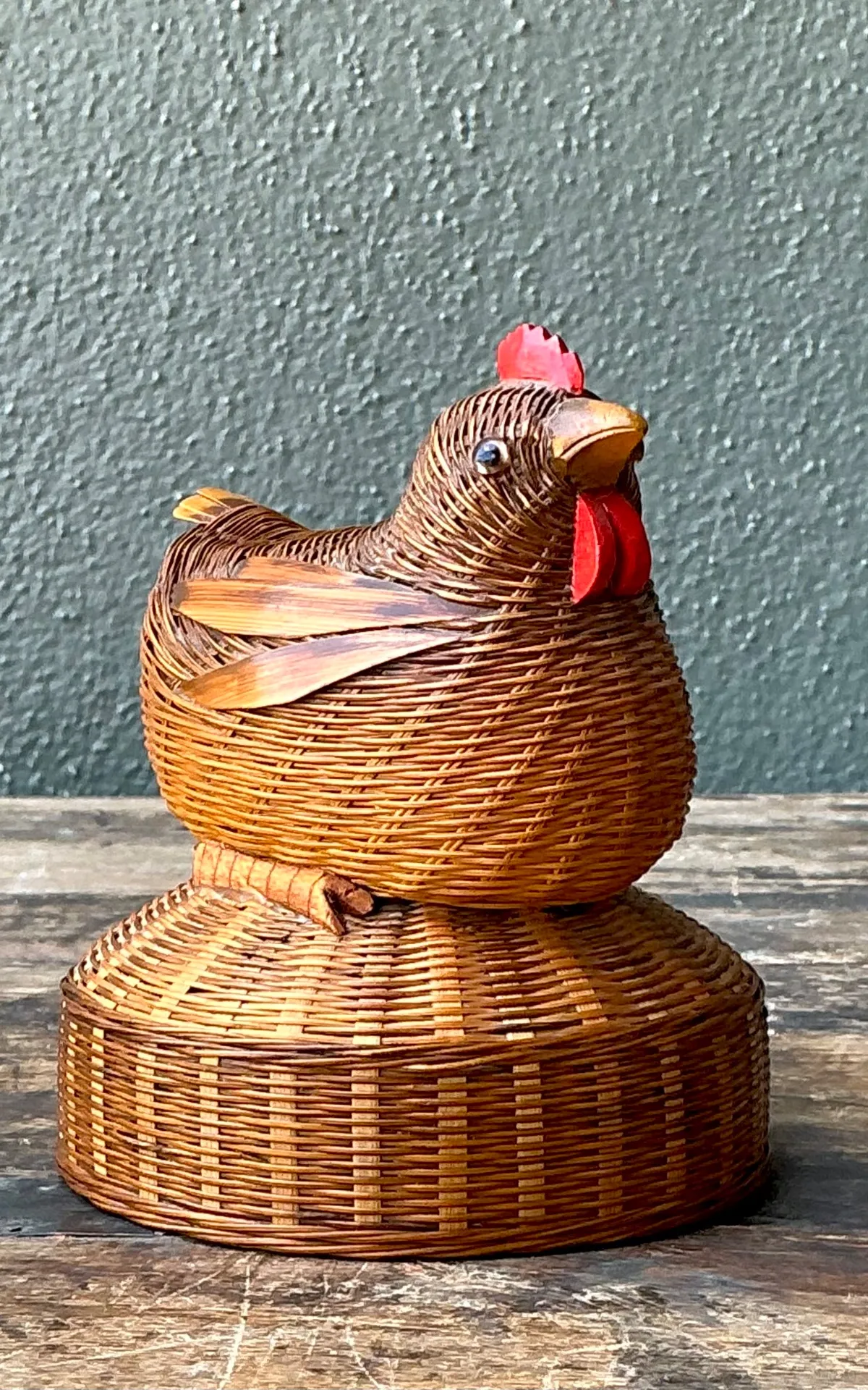 Vintage Shanghai Weave Rooster Music Box — additional photo 7