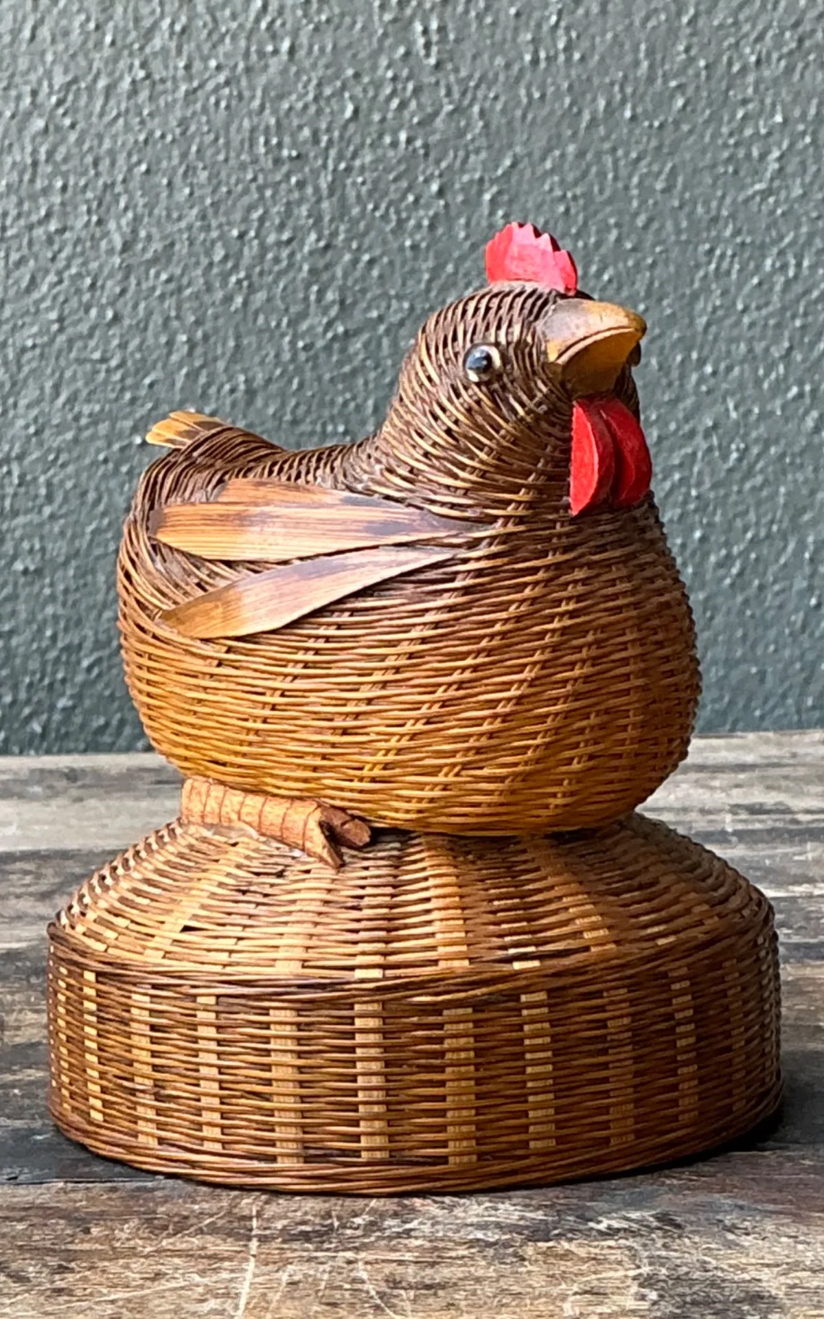 Vintage Shanghai Weave Rooster Music Box — additional photo 5