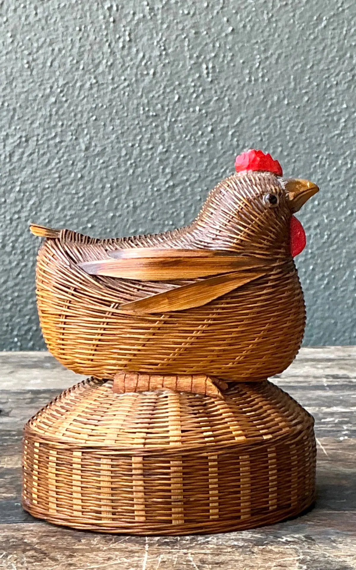 Vintage Shanghai Weave Rooster Music Box — additional photo 3