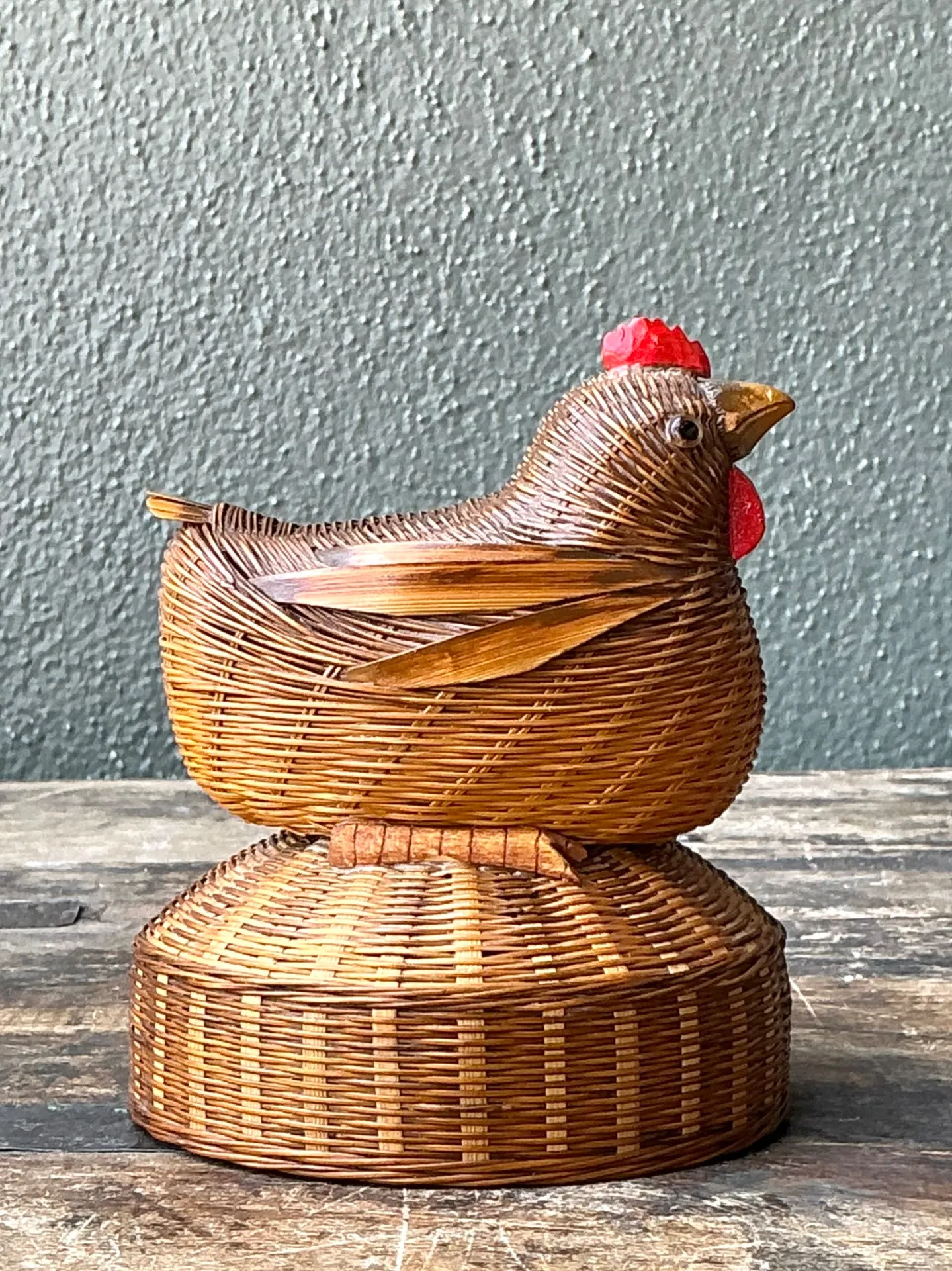 Vintage Shanghai Weave Rooster Music Box — additional photo 2