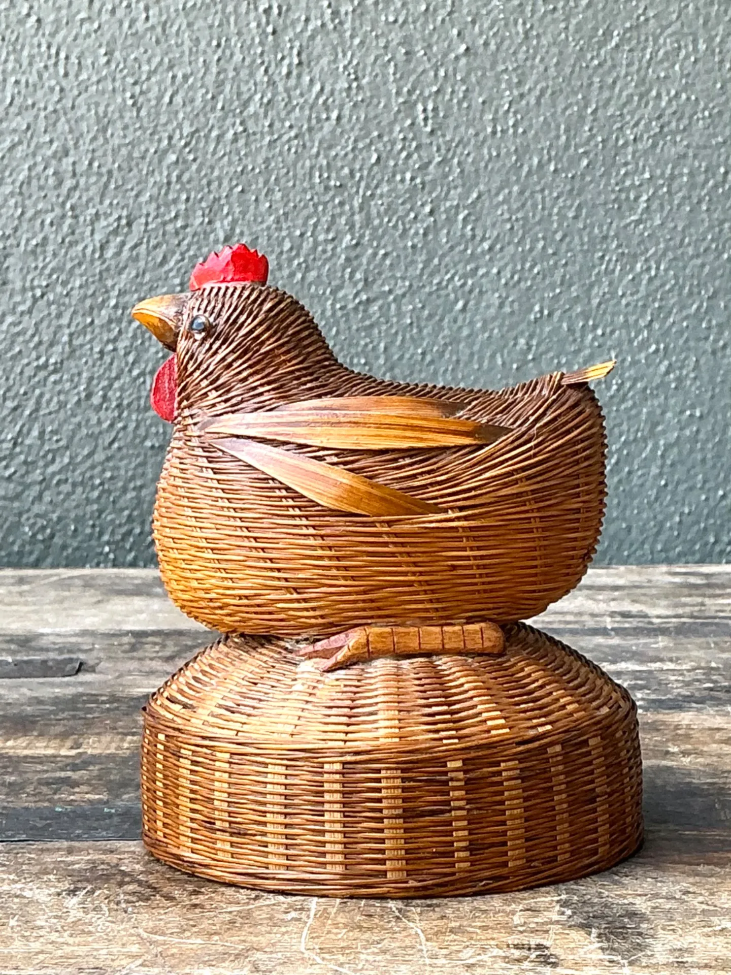 Vintage Shanghai Weave Rooster Music Box — additional photo 6