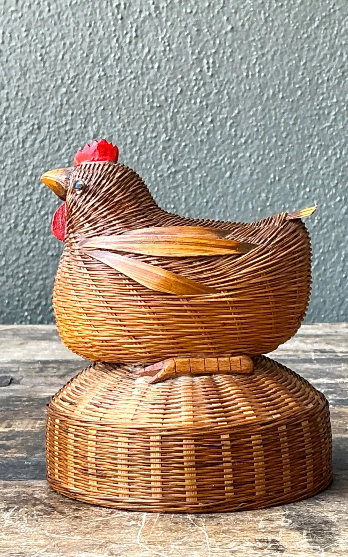 Vintage Shanghai Weave Rooster Music Box — additional photo 6