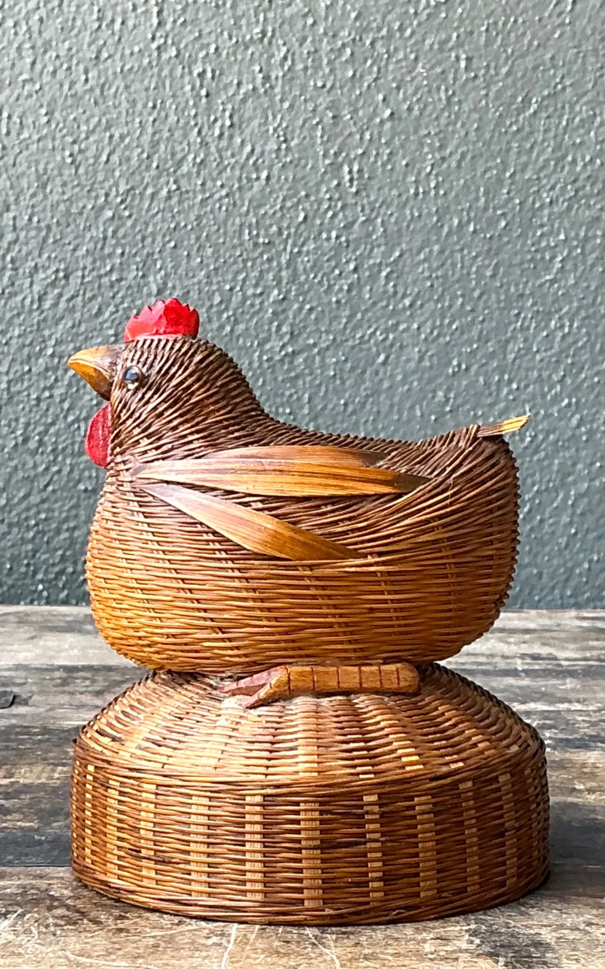 Vintage Shanghai Weave Rooster Music Box — additional photo 8