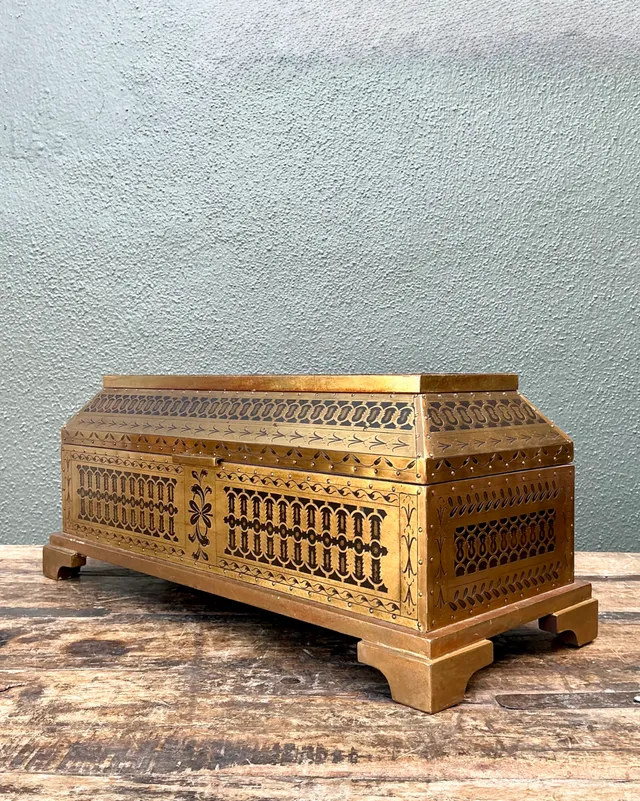 Vintage Brass Inlaid Decorative Box — additional photo 5